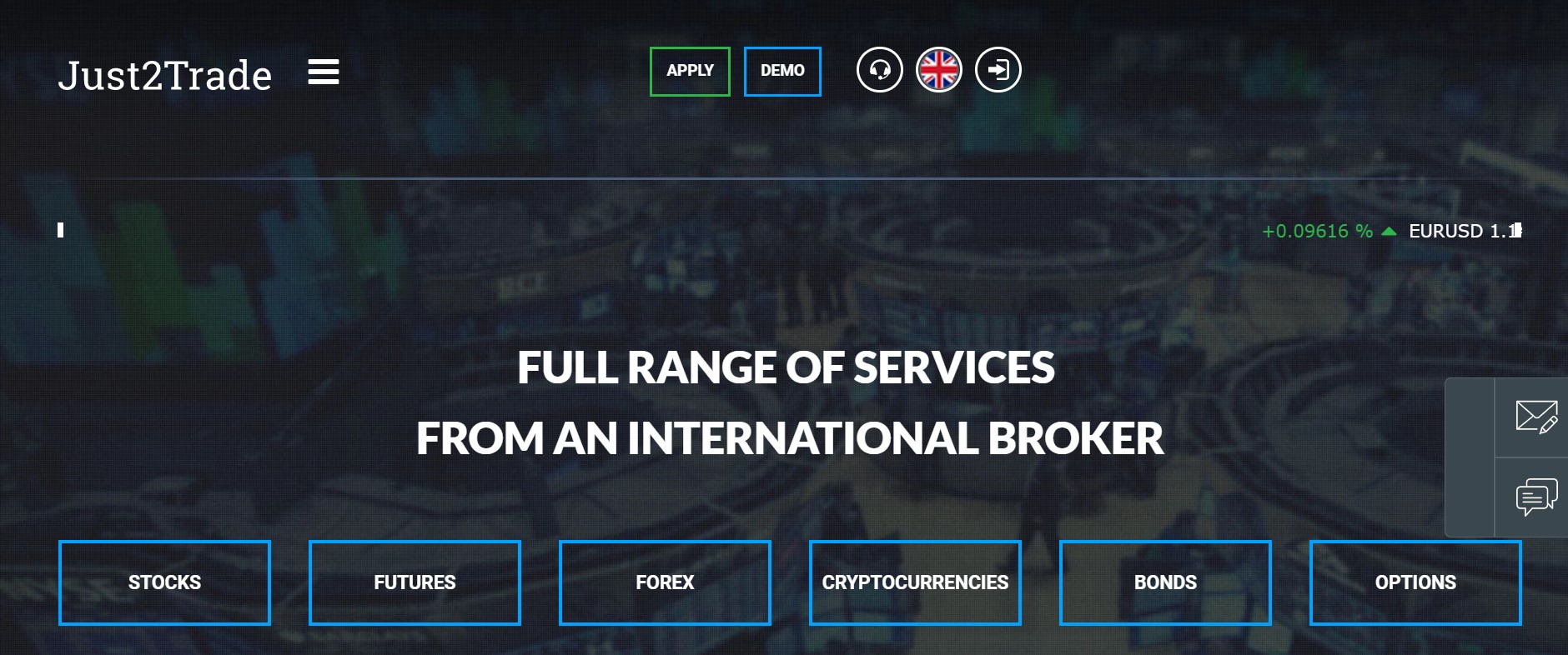 Just2Trade website