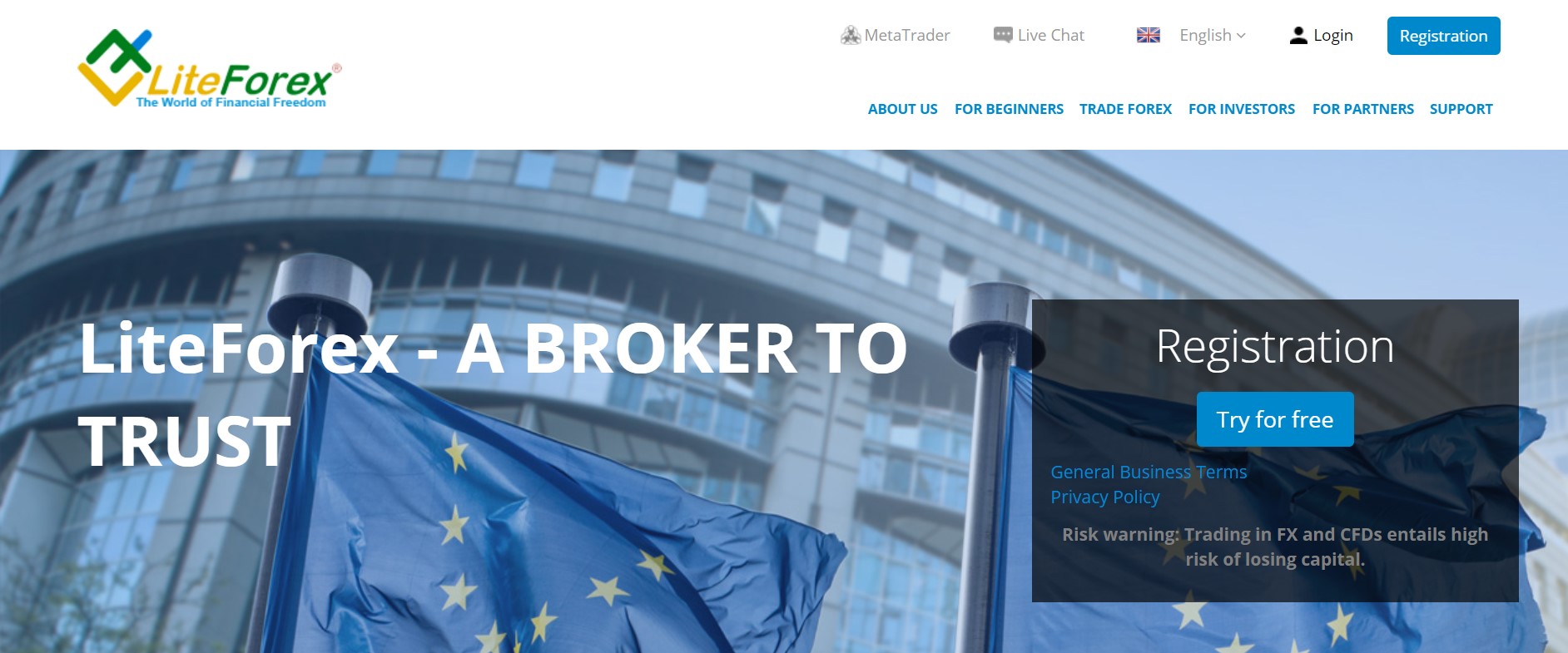 LiteForex website