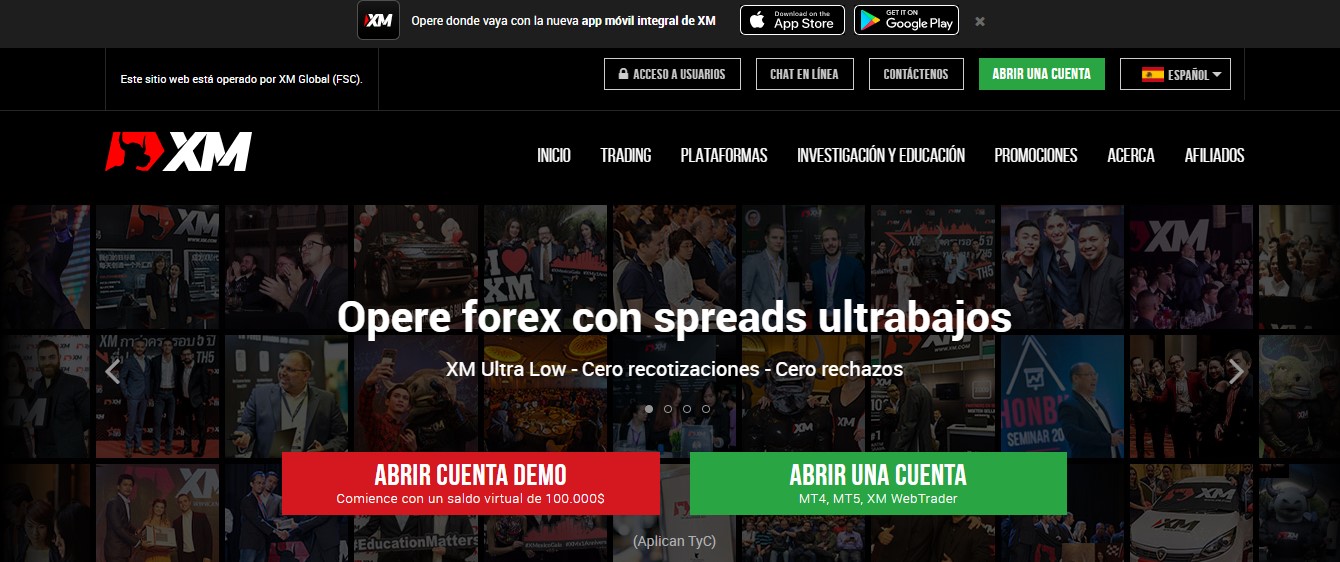 XM website