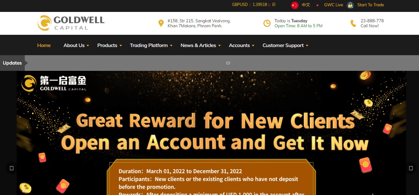 Goldwell Capital website