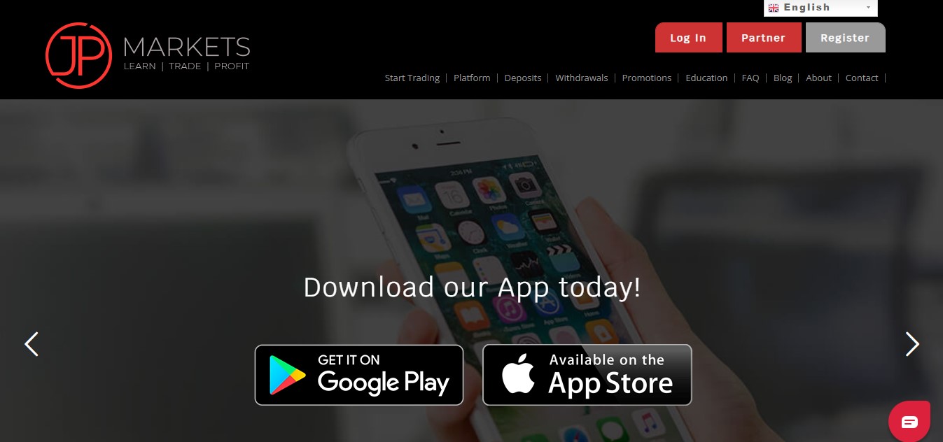 JP Markets website