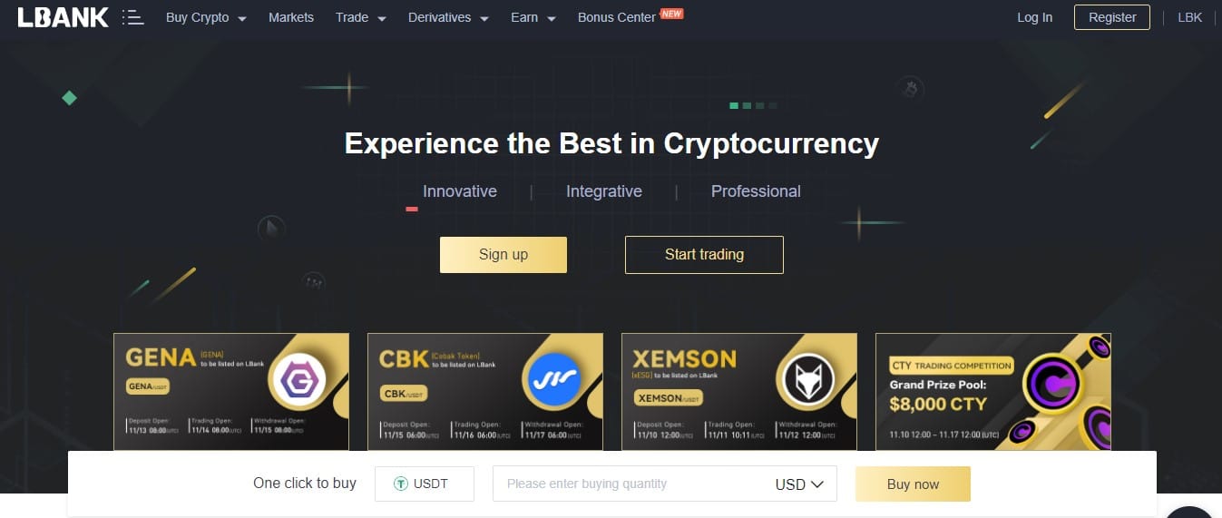 LBank website