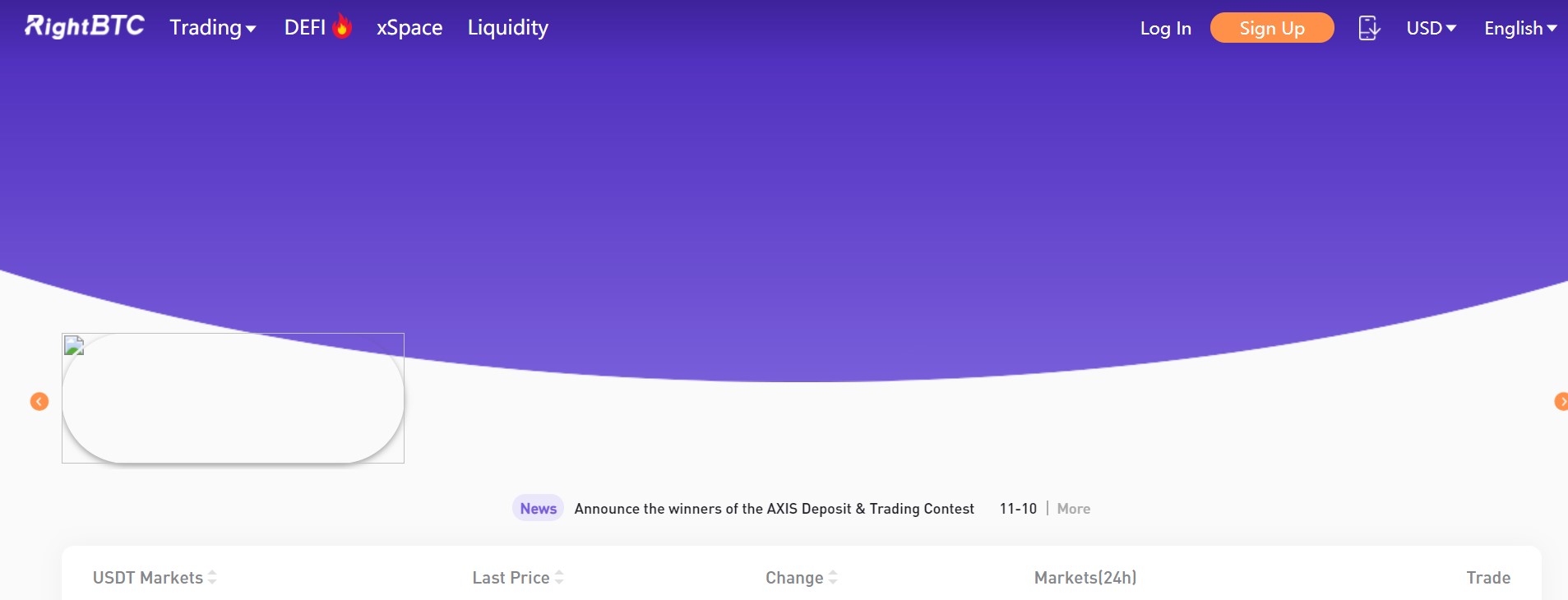 RightBTC website