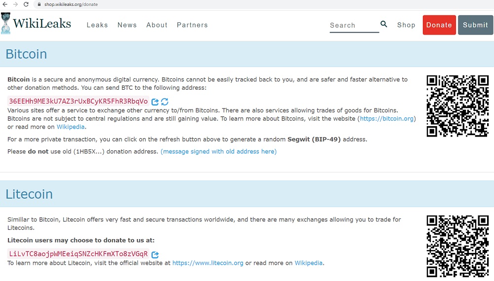 wikileaks-bitcoin-donations - Tokenhell