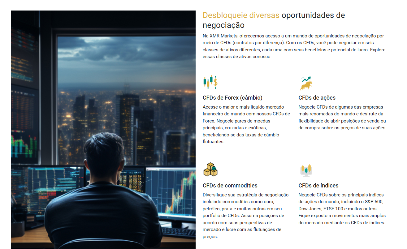 Captura de tela mostrando os benefícios da plataforma